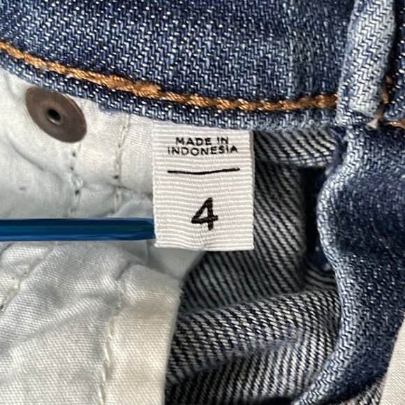 Loft Shorts‎ Womens 4 Blue Jeans Denim Button Fly Cut Off Cotton Stretch Medium - Picture 9 of 9